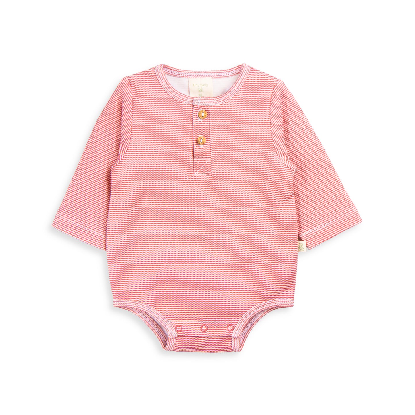 Cedar Stripes Long Sleeve Henley Bodysuit
