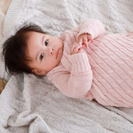Luxury Cable Shwrap - Blush Pink