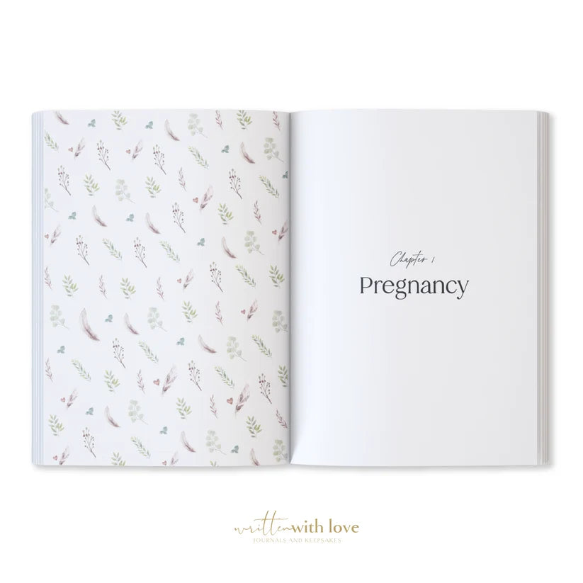 Baby Memory Book with Keepsake Box – Oatmeal Linen