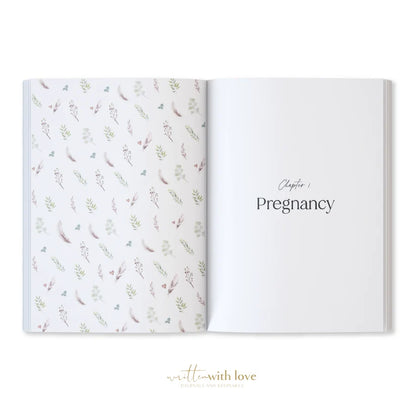 Baby Memory Book with Keepsake Box – Oatmeal Linen
