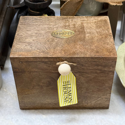 Wooden Recipe Box