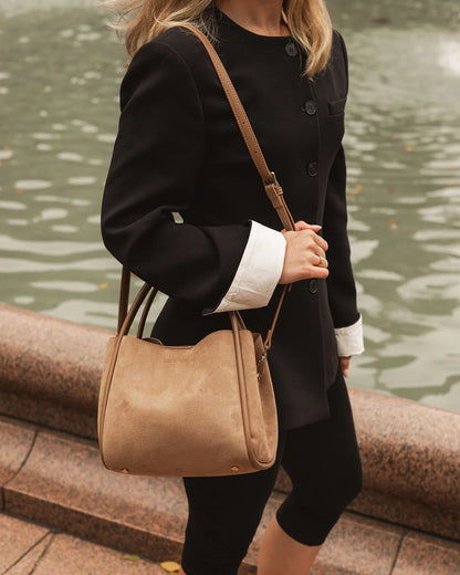 Louenhide Steffie Suedette Mini Tote Bag - Honey