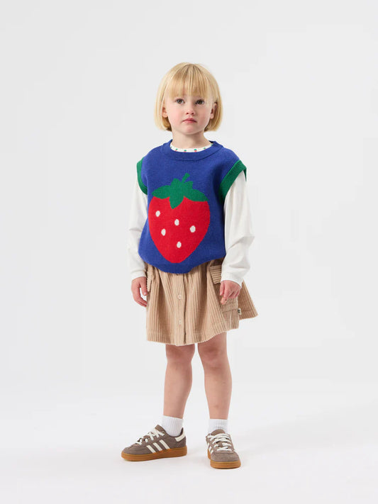 Goldie + Ace Jumbo Strawberry Knit Vest