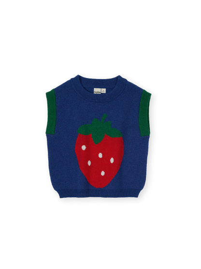 Goldie + Ace Jumbo Strawberry Knit Vest