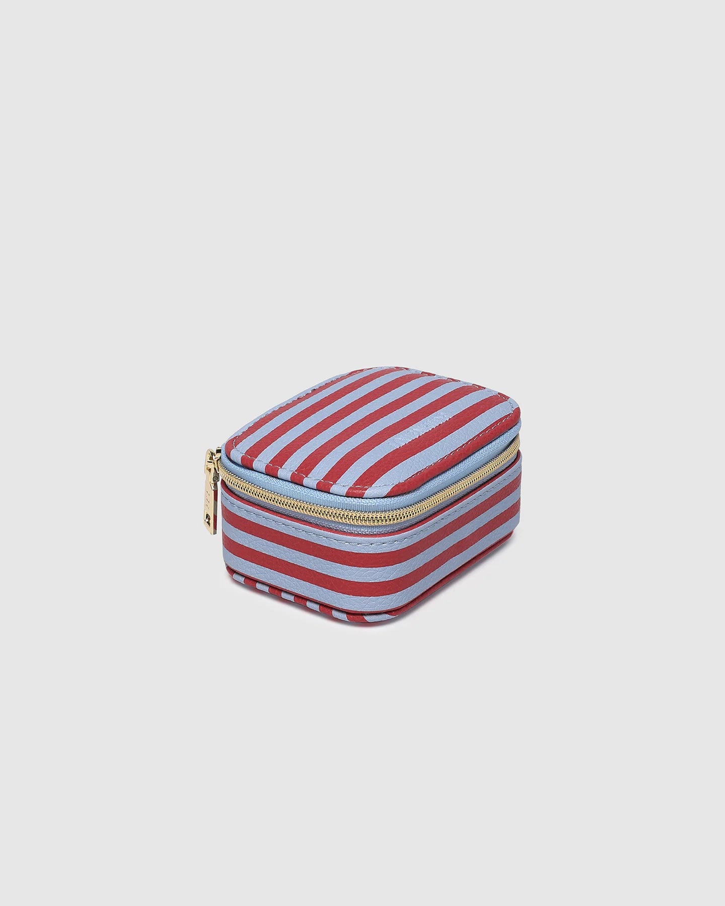 Louenhide Suzie Stripe Jewellery Box - Red/Sky Blue