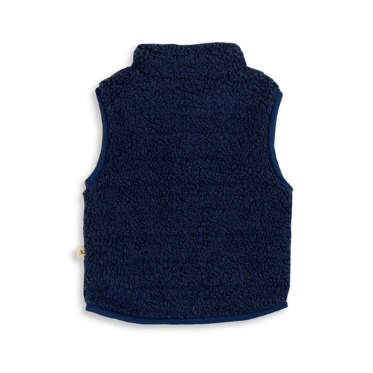 Indigo Faux Lambswool Vest