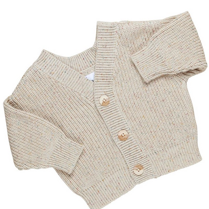 Huxbaby Sprinkles Knit Cardi - Almond