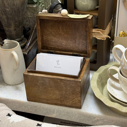 Wooden Recipe Box