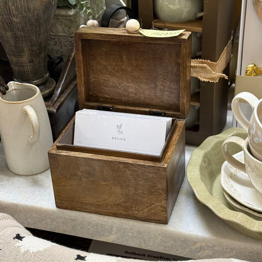 Wooden Recipe Box