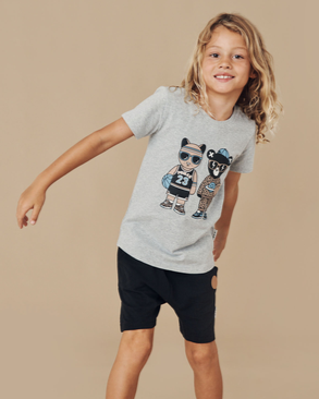 Huxbaby B-Ball Pals T-Shirt | Grey
