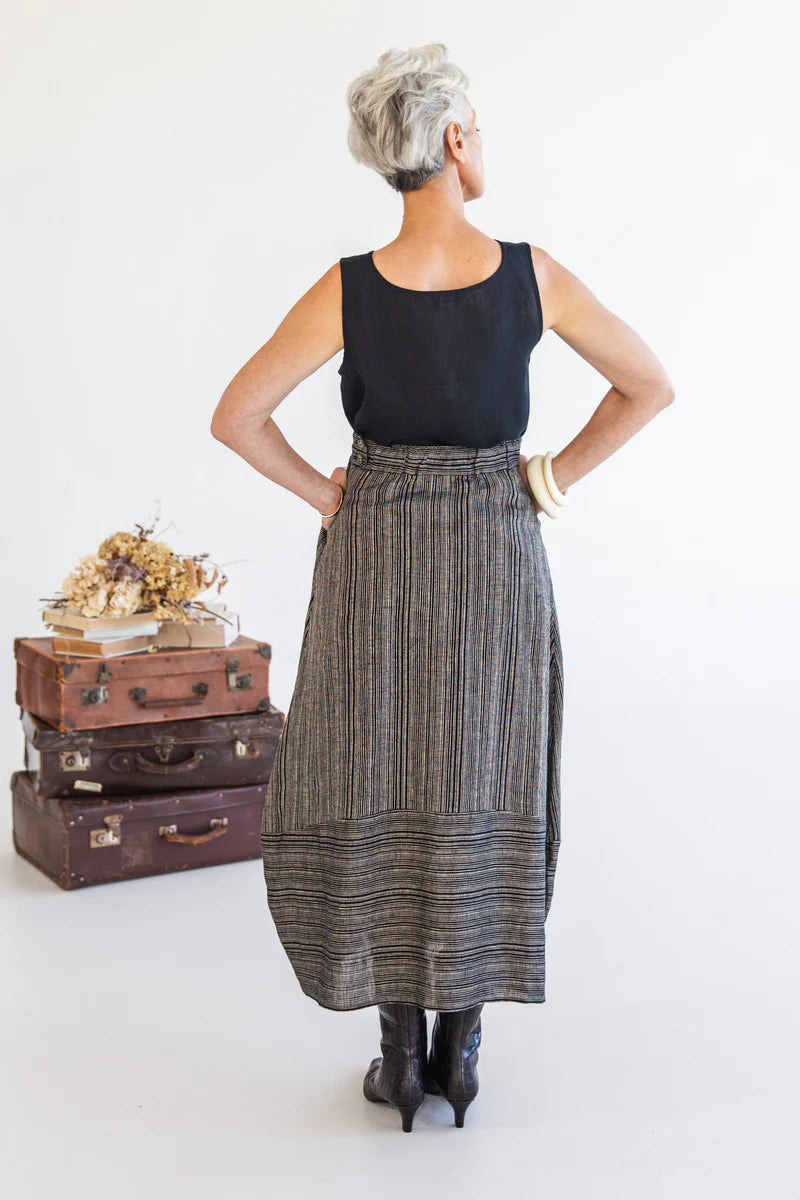 Eva's Sunday Eadie Skirt - Raven Stripe