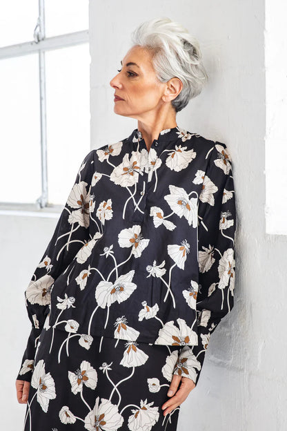 Eva's Sunday Posie Blouse - Fragile Bloom Liberty
