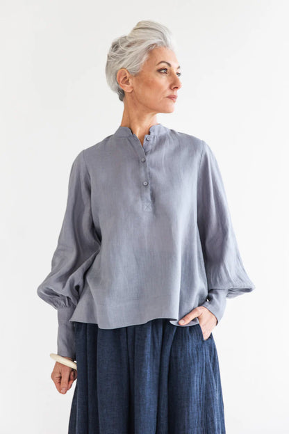 Eva's Sunday Posie Blouse - Bluebell