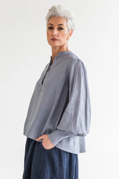Eva's Sunday Posie Blouse - Bluebell