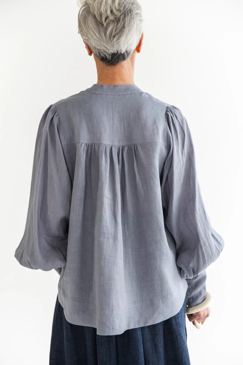 Eva's Sunday Posie Blouse - Bluebell