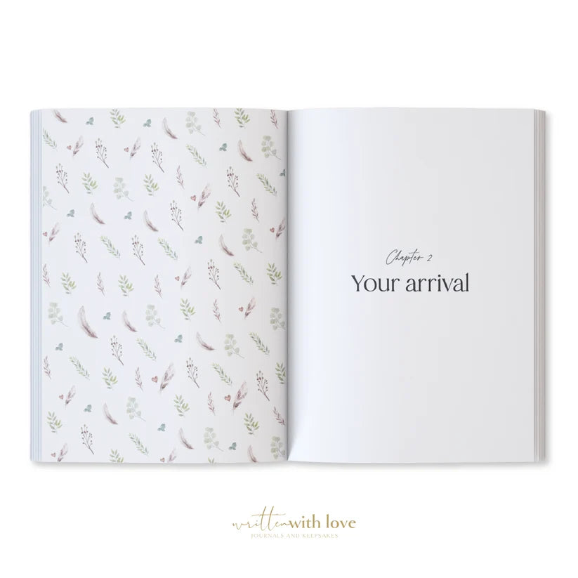 Baby Memory Book with Keepsake Box – Oatmeal Linen