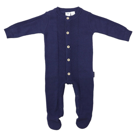 Korango Textured Knit Romper | Navy