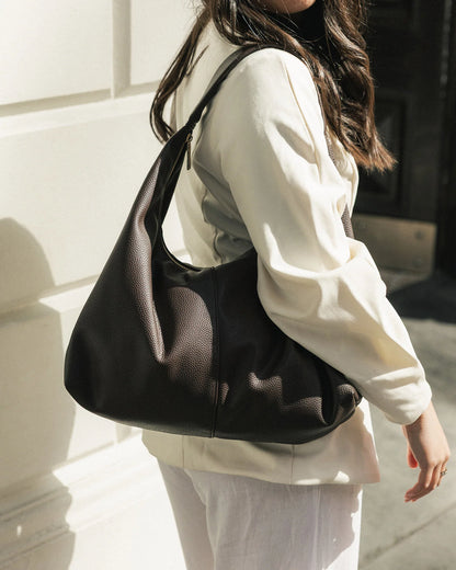Louenhide Valentina Slouch Shoulder Bag - Chocolate
