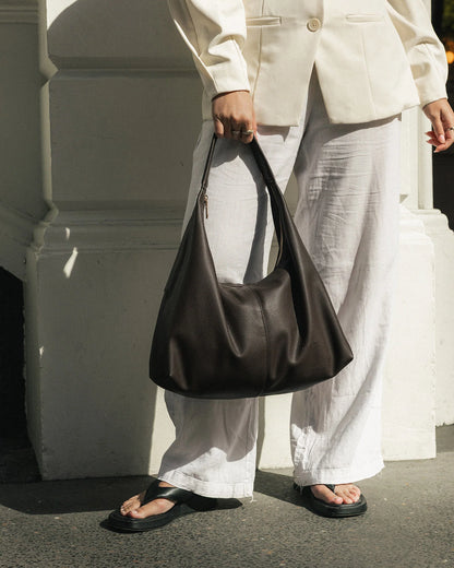 Louenhide Valentina Slouch Shoulder Bag - Chocolate