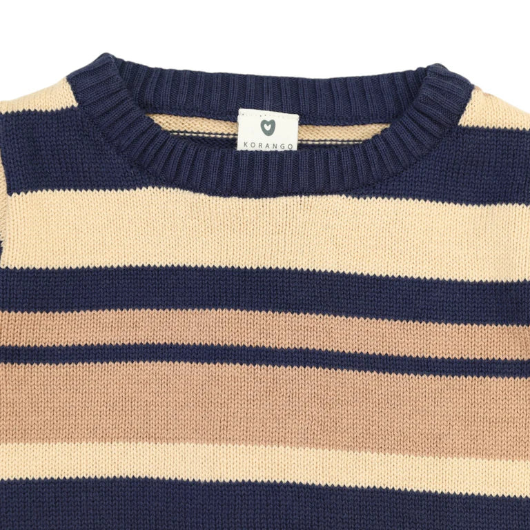 Korango Striped Sweater | Navy