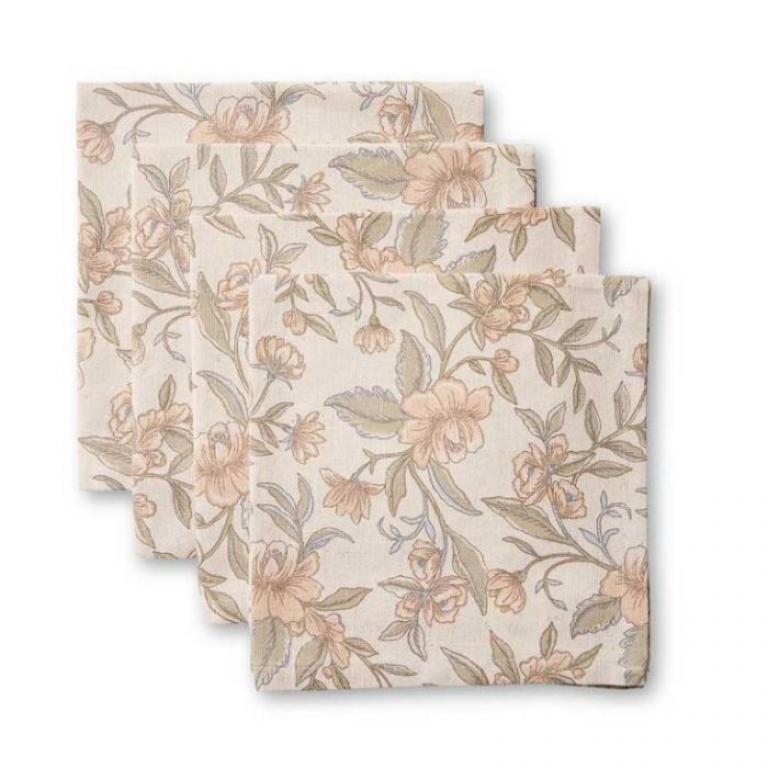 Set of 4 Cotton Napkins - Floral Print