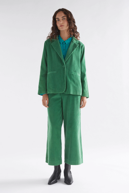 Elk Rhes Cord Blazer- Sea Green