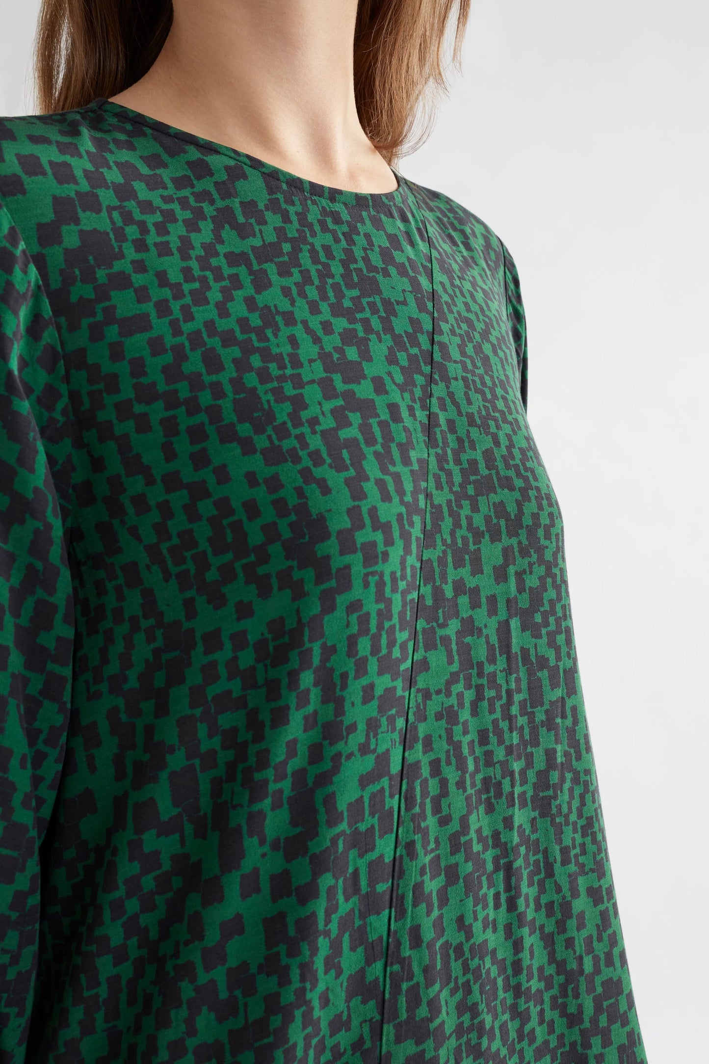 Elk Dega Dress | Green Sinda Print
