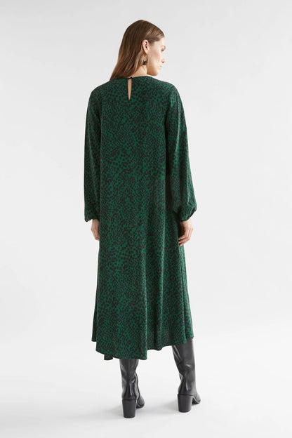 Elk Dega Dress | Green Sinda Print
