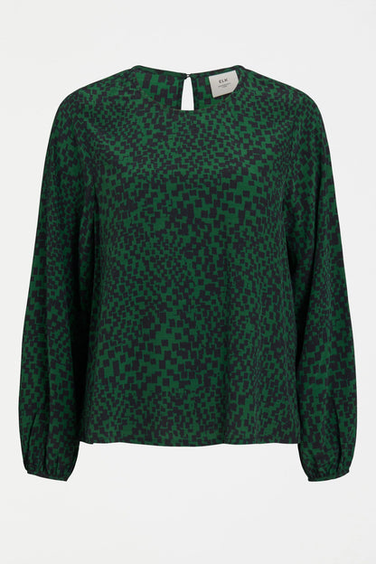 Elk Muraa Top | Green Sinda Print