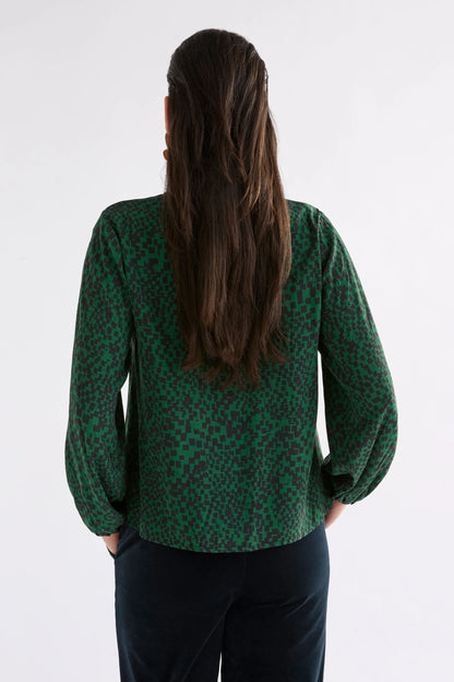 Elk Muraa Top | Green Sinda Print