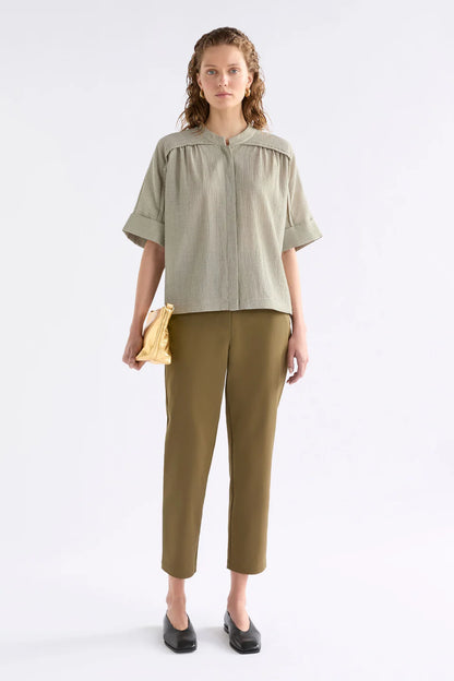 ELK Porta Shirt - Olive Stripe