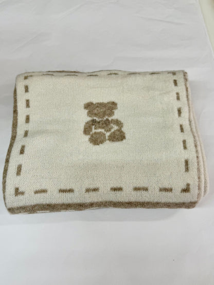 Teddy Bear Knit Blanket