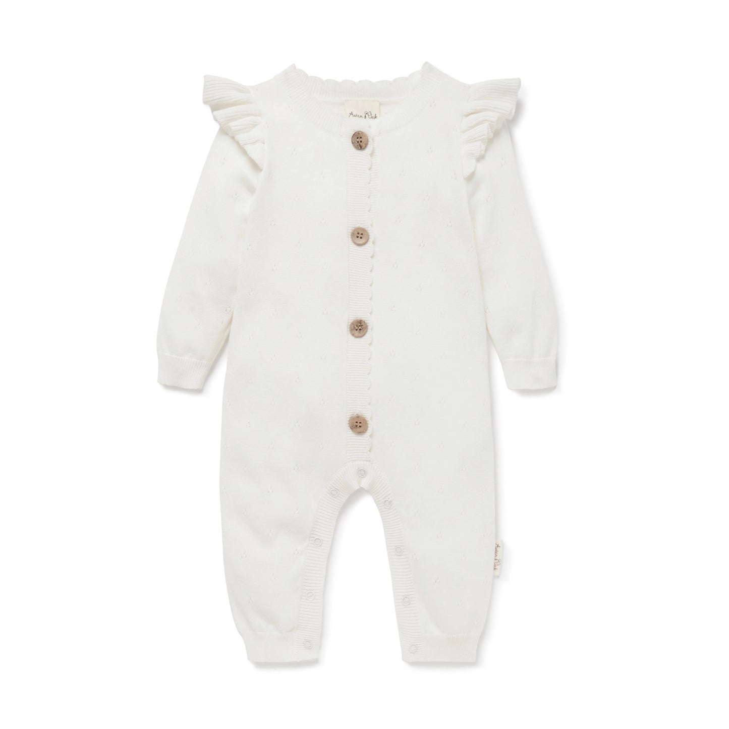Pointelle Knit Romper | Ivory