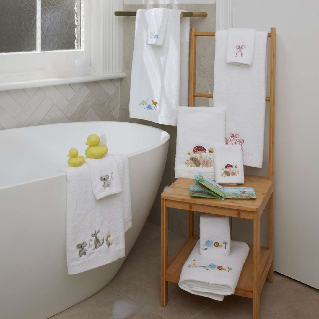 Mushroom Meadow Bath Towel & Face Washer