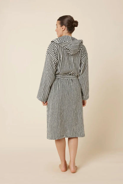 Adriana Terry Towel Robe - Black