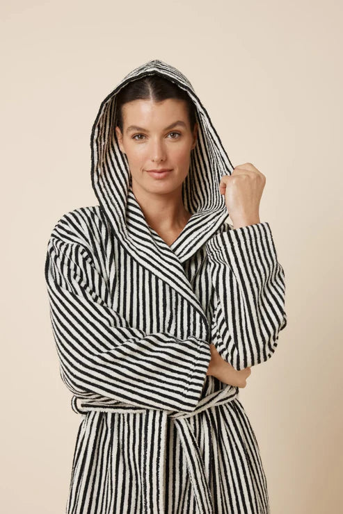 Adriana Terry Towel Robe - Black