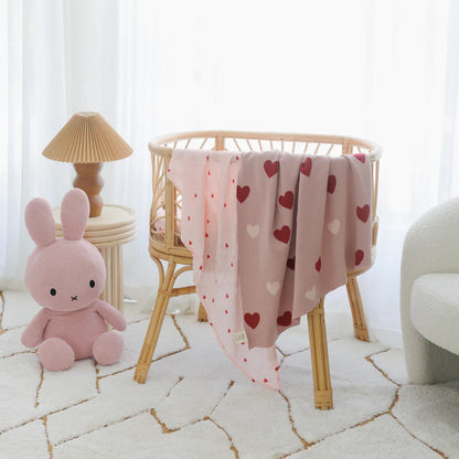 Little Hearts Luxe Knit Blanket