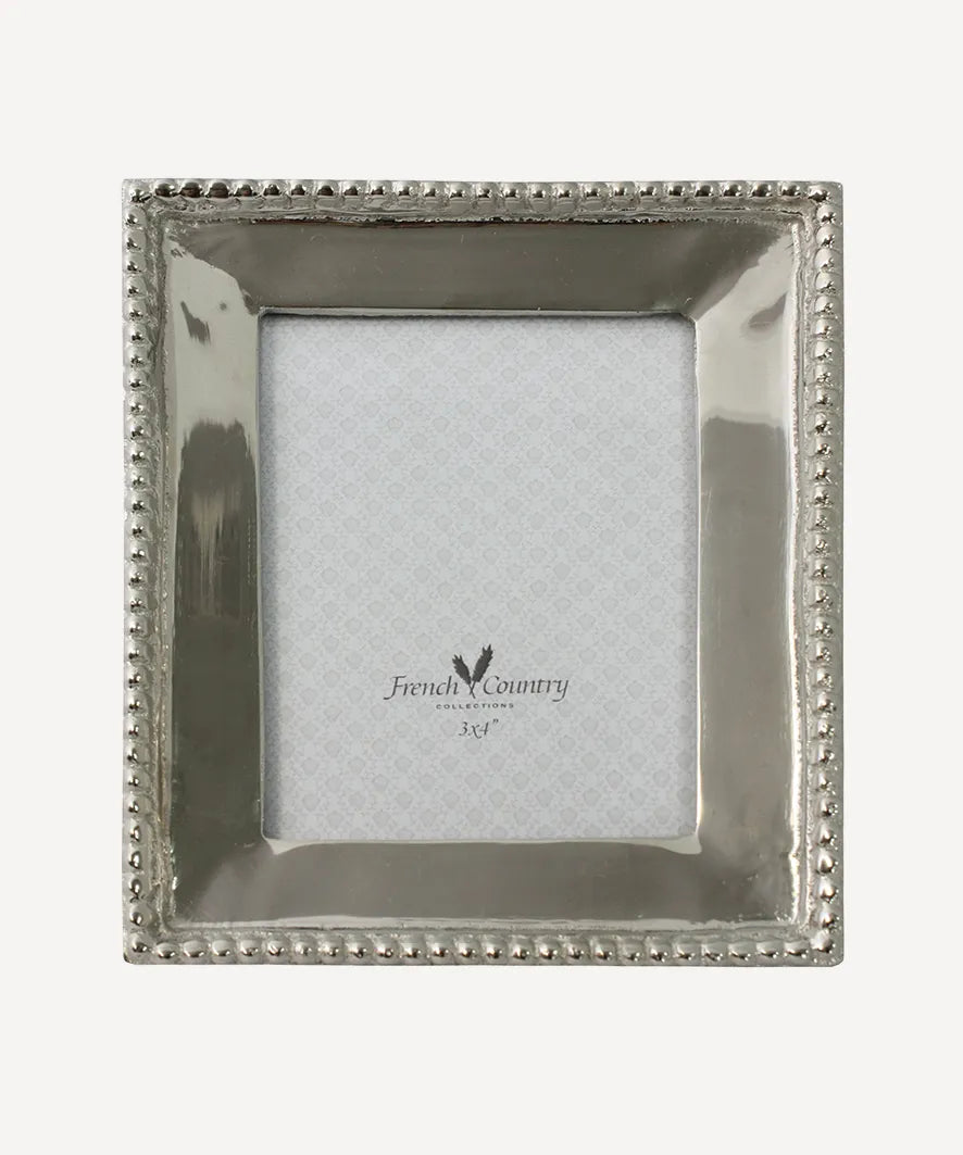 Beaded Nickel Photo Frame - 3x4"