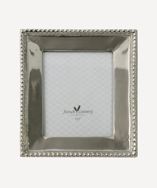 Beaded Nickel Photo Frame - 3x4"