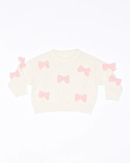Bow Knit Jumper - Cream