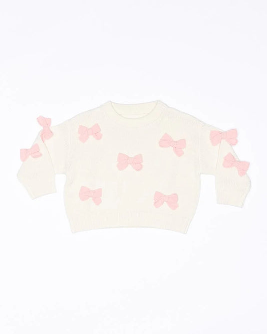 Bow Knit Jumper - Cream