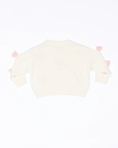 Bow Knit Jumper - Cream