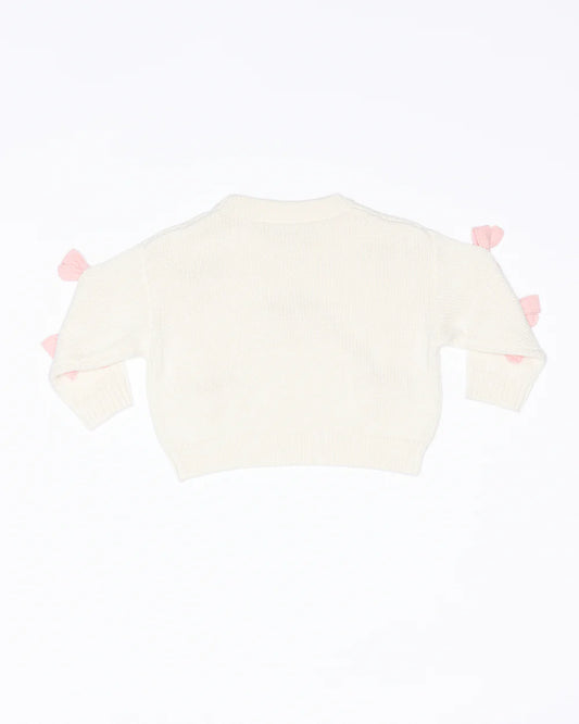 Bow Knit Jumper - Cream
