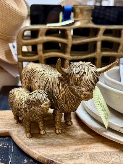 Highland Cow & Calf Figurine