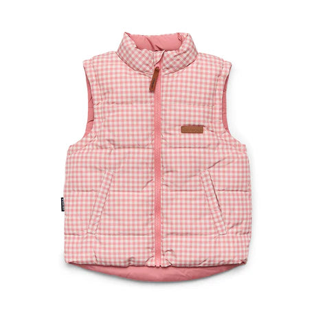 Crywolf Reversible Eco-Vest - Rose Gingham