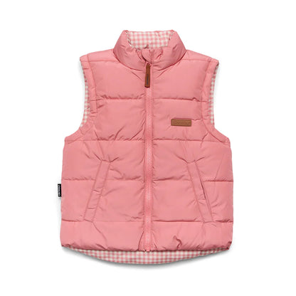 Crywolf Reversible Eco-Vest - Rose Gingham