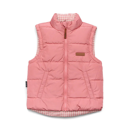 Crywolf Reversible Eco-Vest - Rose Gingham