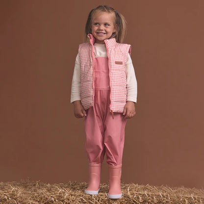 Crywolf Reversible Eco-Vest - Rose Gingham