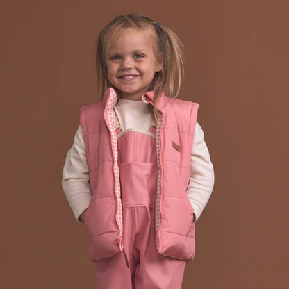 Crywolf Reversible Eco-Vest - Rose Gingham