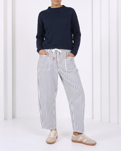Carter Barrel Jean - Blue Stripe